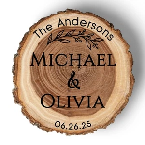 Wedding Coaster Set, Real Wood Coasters, Made in The USA, Wedding Guest Coasters - Picture 1 of 7