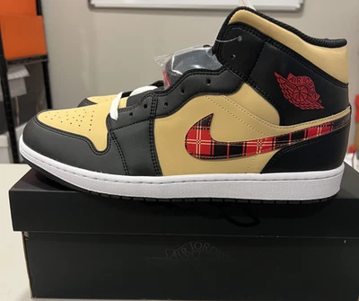 Talla 13 - Para hombres Jordan 1 Mid SE Tartán Swoosh DZ5329-001 NUEVO EN CAJA Foto 1 de 4