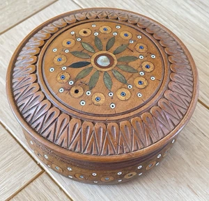 Charmante boite en bois ancienne à décor de perles & Nacre - Collection - Bild 1 von 5