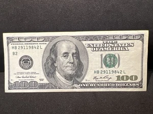 Series 2006 ~ US One Hundred Dollar Bill $100 ~ New York ~ HB 29119842 L - Picture 1 of 5