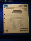 Sony Service Manual XM 4026 Power Amplifier (#2842)