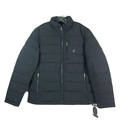 Nautica Mens Performance Puffer Jacket Active Stretch Water Resistant XXL Gray - Image 1 of 4