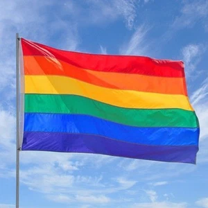Rainbow Flag Polyester Flag Gay Pride Peace LGBT 3*5 FT - 150*90 CM Polyester - Picture 1 of 10