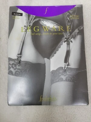 Fredericks Of Hollywood Legware Lace Top Thigh High Stockings Size M Black - Image 1 of 2
