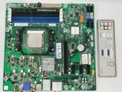 HP RS880-uATX Motherboard, AMD Phenom II 960 T 3GHz 4GB RAM, I/O Shield #MC71 - Image 1 of 4