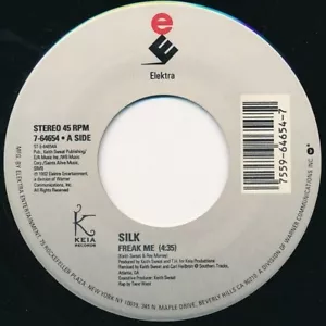 SILK - Freak Me/Happy Days - VG++ 1993 Elektra R&B Vinyl 45 7" - Keith Sweat - Picture 1 of 2
