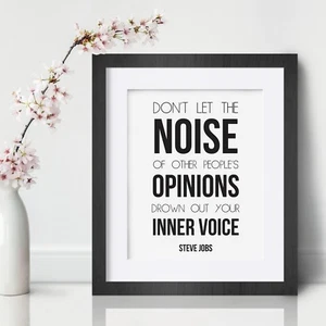 Steve Jobs Inspirational Wall Art Print Motivational Quote Poster Decor Gift him - Picture 1 of 4