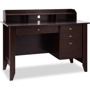 Elegant Computer Desk Laptop Writing Table Spacious Workstation Office Furniture - Picture 1 of 7