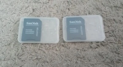 San Disk Micro SD Adapter Cards 2 Lot Preowned Good Condition - Image 1 of 2