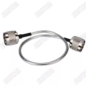 N Male Plug to N-Type Male Plug Connector Semi-Flexible .141" Cable RG402 80cm - Picture 1 of 2