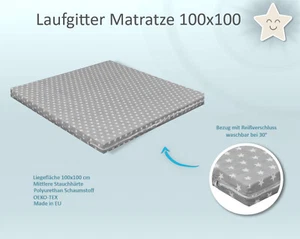Laufgittereinlage Matratze Grey Stars für Laufgitter 100x100 - Bild 1 von 4