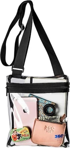 Bolso transparente para eventos de estadio | Cartera bandolera pequeña para mujer, aprobado para juegos - Imagen 1 de 9