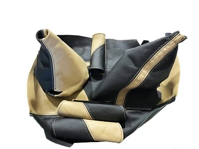 Nuevo juego de cubiertas interiores de cuero negro de 2 tonos para Chevy Corvette C5 97-04 Foto 1 de 4