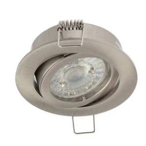 ROLUX DF-9451 Decken-Einbauleuchte für 50mm-Lampe rund schwenkbar matt-chrom - Bild 1 von 2