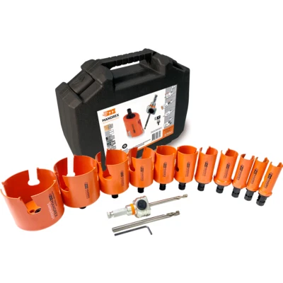 Mandrex 15-teiliges Lochsägen Set mit Hartmetallzähnen SuperXcut für Holz & PVC