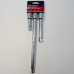 Powerbuilt 3 Piece 1/2" Drive Socket Extension Bar Set - 3", 5", 10" - Foto 1 di 7