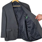 Ralph Lauren 44S MicroCheck Blazer 100% Wool Jacket 2 Button Sportcoat Dark Gray