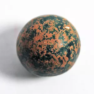 Piccolo marmo opaco vintage non smaltato marrone verde misto schizzato 3,17 grammi - Foto 1 di 2