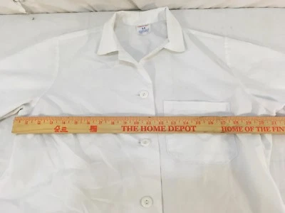 Fashion Seal Polyester Cotton 14 White Full Length Laboratory Lab Medical Coat  - Image 1 of 4