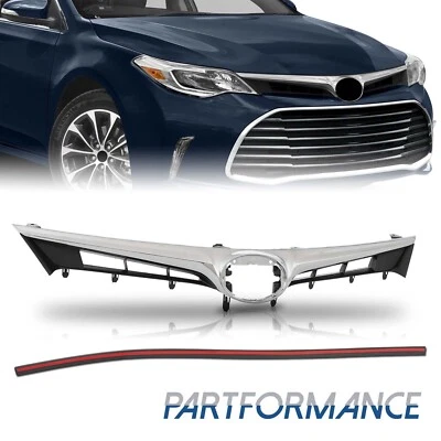 Front Bumper Upper Grille Grill Chrome For 2016 2017 2018 Toyota Avalon Foto 1 de 4