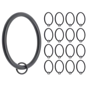 16 pcs 2.5" Inner Diameter Metal Curtain Rings with Eyelets Fits Up to 2" Rod... - Picture 1 of 4