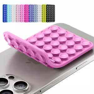 Suction Cup Phone Case Mount Double-Sided Silicone Sticky Phone Stand Holder - Picture 1 of 24