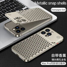 Aluminum Aromatherapy Heat Dissipation Case For iPhone 15 Pro Max 14 Plus 13 12