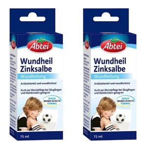 ✅ Abtei Wundheil Zinksalbe Wundpflege Zinkcreme Hautpflege Wundheilung 2x 75ml ✅ - Bild 1 von 1