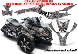 KIT DE DECORACIÓN AMR RACING CAN-AM RYKER SPYDER RS/RSS, RT/RT-S, F3 CALAVERA A CUADROS B - Imagen 1 de 9