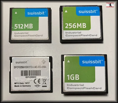 Swissbit Compact Flash CF-Card 128MB 256MB 512MB 1GB 2GB 4GB 8GB 16GB mit Box - Bild 1 von 2