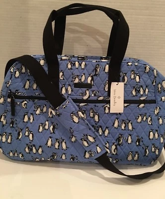 BOLSO DE VIAJERO MEDIANO VERA BRADLEY BOLSO GRANDE DURANTE LA NOCHE $118 AZUL PINGÜINOS  Foto 1 de 4