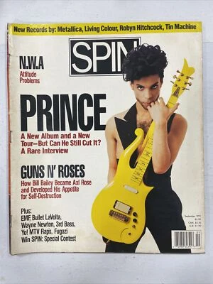 SPIN MAGAZINE PRINCE SEPTEMBER 1991 N.W.A. GUNS N' ROSES FUGAZI - Image 1 of 4