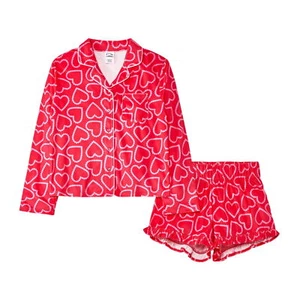 Art Class Girls 2pc Hearts Long Sleeve Coat Pajama Set 91618007 Pink XL - Picture 1 of 12