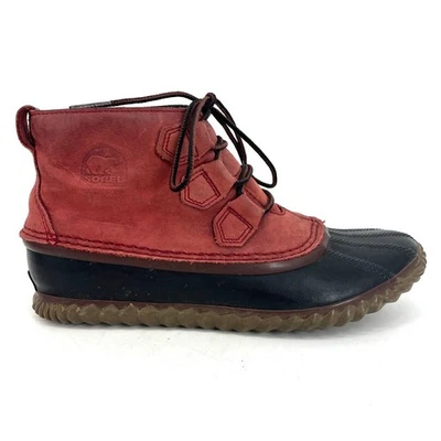 Женские водонепроницаемые ботинки из красной нубуковой кожи Sorel 9/40 Out N About - Изображение 1 из 4