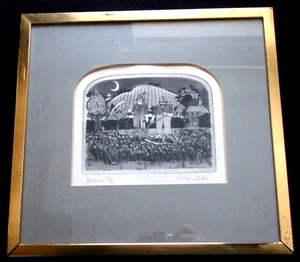 GRAHAM CLARKE Signed & Ltd 95/100 - 'Towers' - Acquaforte colorata - incorniciata e smaltata - Foto 1 di 6