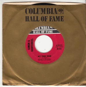 SIMON & GARFUNKEL - AT THE ZOO/FAKIN' IT - REISSUE 45 -GREAT SHAPE - Picture 1 of 2