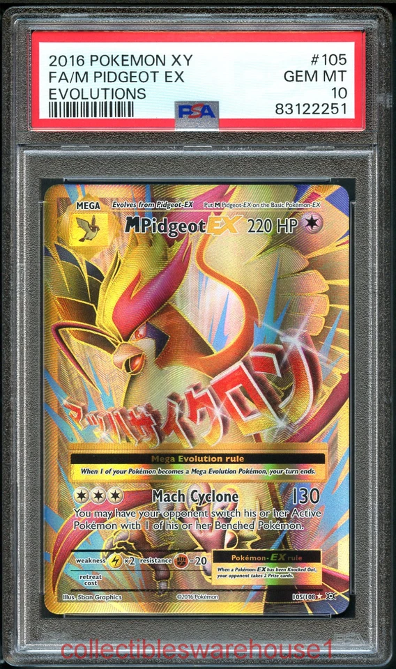 Pokemon Evolutions M Pidgeot ex 105 PSA 10 - Image 1 of 2