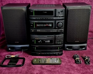 Aiwa FD-N909 + RX-N909K Stereo System HiFi 3 CD, Tape, Tuner & Speakers - Picture 1 of 24