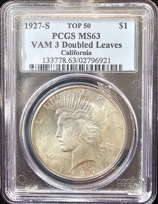 1927-S TOP-50 VAM-3 CALIFORNIA MS-63 PCGS VIDEO - Image 1 of 4