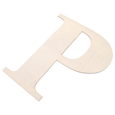  Grandi lettere in legno grezzo per decorazioni murali, adatte per lavori di - Immagine 1 di 4