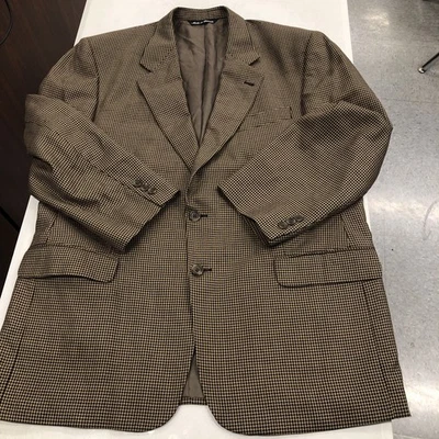 Chaqueta Abrigo Deportivo Jack Victor Montreal Para Hombres Blazer 46R Beige A Cuadros Lana Seda Foto 1 de 4