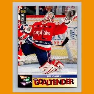 Tarjeta de hockey Jim Carey #369 1995-96 Collectors Choice Washington Capitals NHL - Imagen 1 de 3