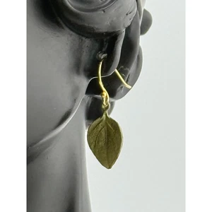 Michael Michaud Sweet Basil Single Leaf Wire Earrings - Bild 1 von 3