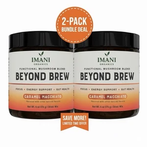 PACK DE 2 CARAMELOS Beyond Brew Champiñones Café 7 en 1 Cacao Energía/Enfoque/Bueno/Mental! - Imagen 1 de 9