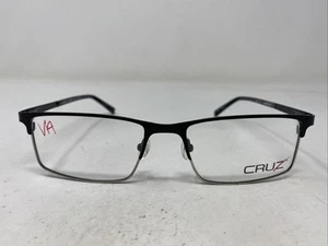 Cruz Eyewear AVILES ST. BLACK 56-18-145 Metal Full Rim Eyeglasses Frame 187G - Picture 1 of 8