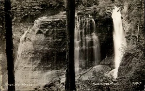 RPPC Munising,MI Miners Falls Alger County Michigan Real Photo Postcard - Picture 1 of 5