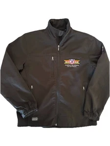 Dri Duck Men's Size Medium Lined Jacket Justice Brothers Car Care Black Collared - Picture 1 of 7