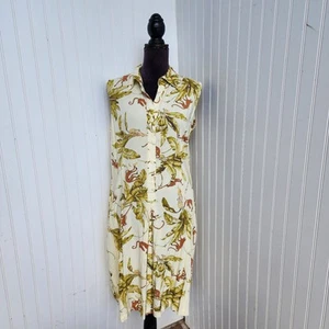 Peppermint Bay Monkey Shift Dress Bananas Palm Monkey Hawaiian Tropical Cruise L - Picture 1 of 15