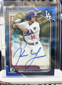 Bowman Chrome 2024 - Kellon Lindsey - refractor de onda azul automático/150 - Imagen 1 de 2
