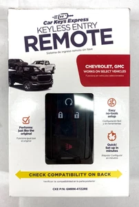 Car Keys Express Chevrolet/GMC Keyless Entry Remote w/Installer GMRM-4TZ2RE - Picture 1 of 3